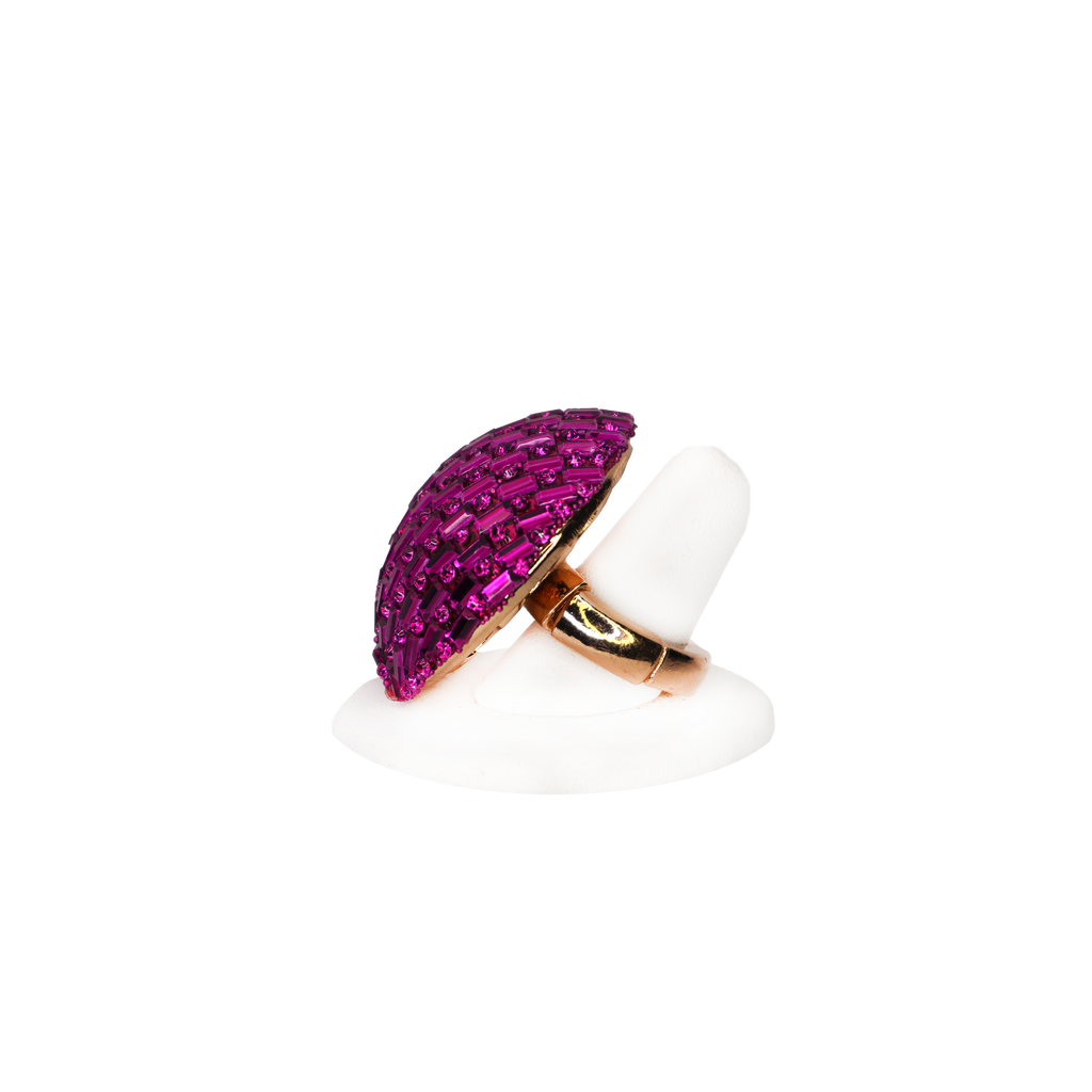 Oversized Emboridered Ring