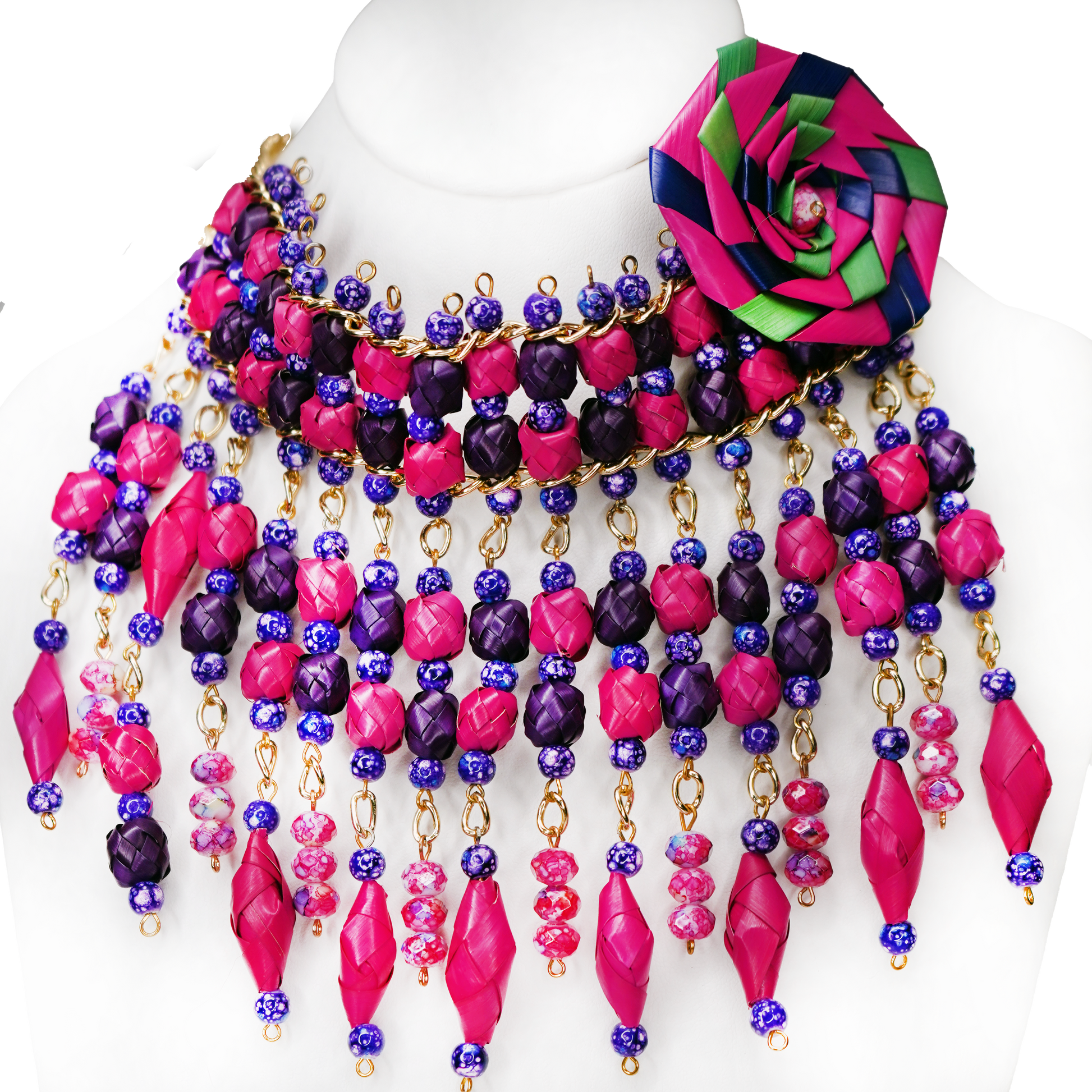 "Isla" Collarbone Woven Necklace