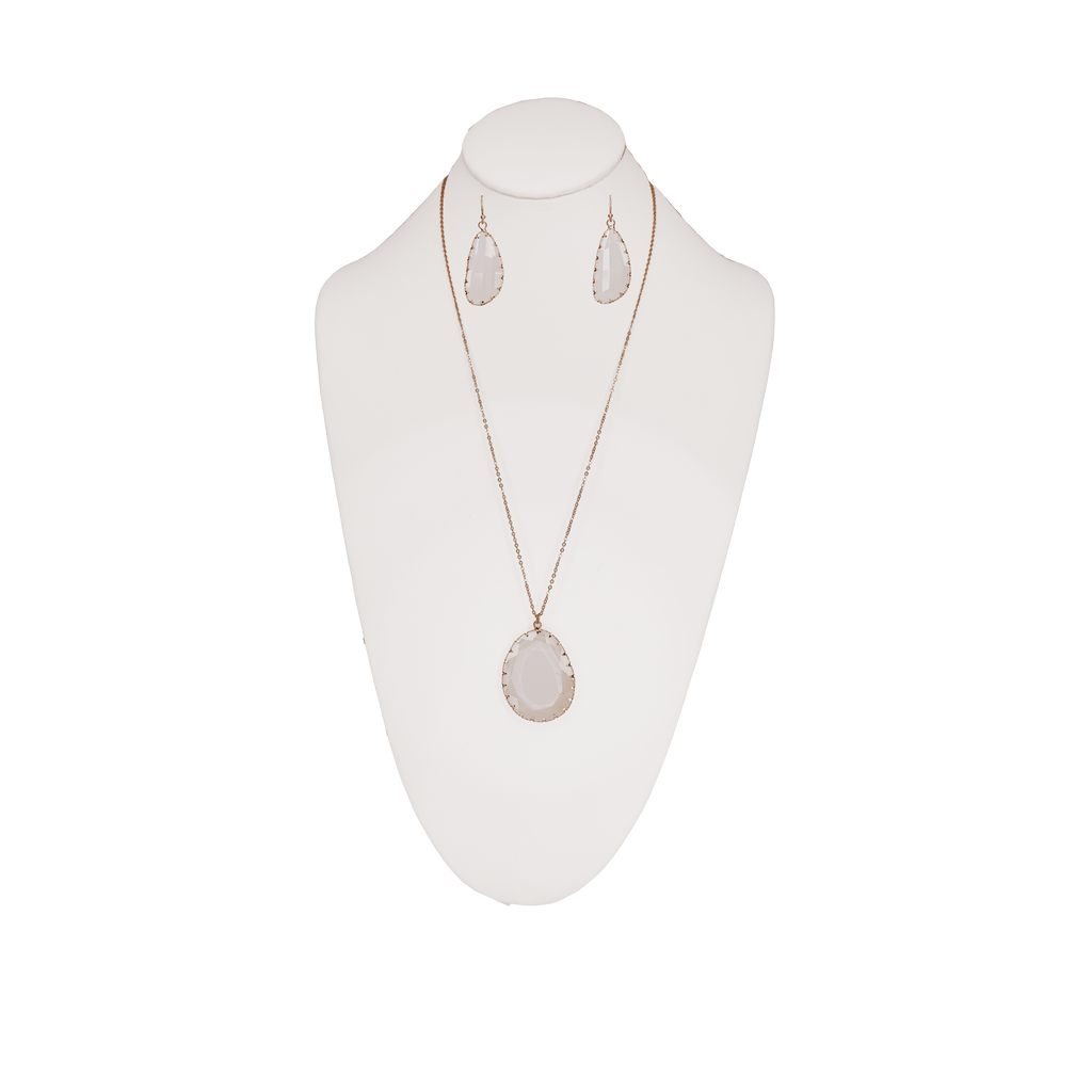 Teardrop Pendent Necklace Set