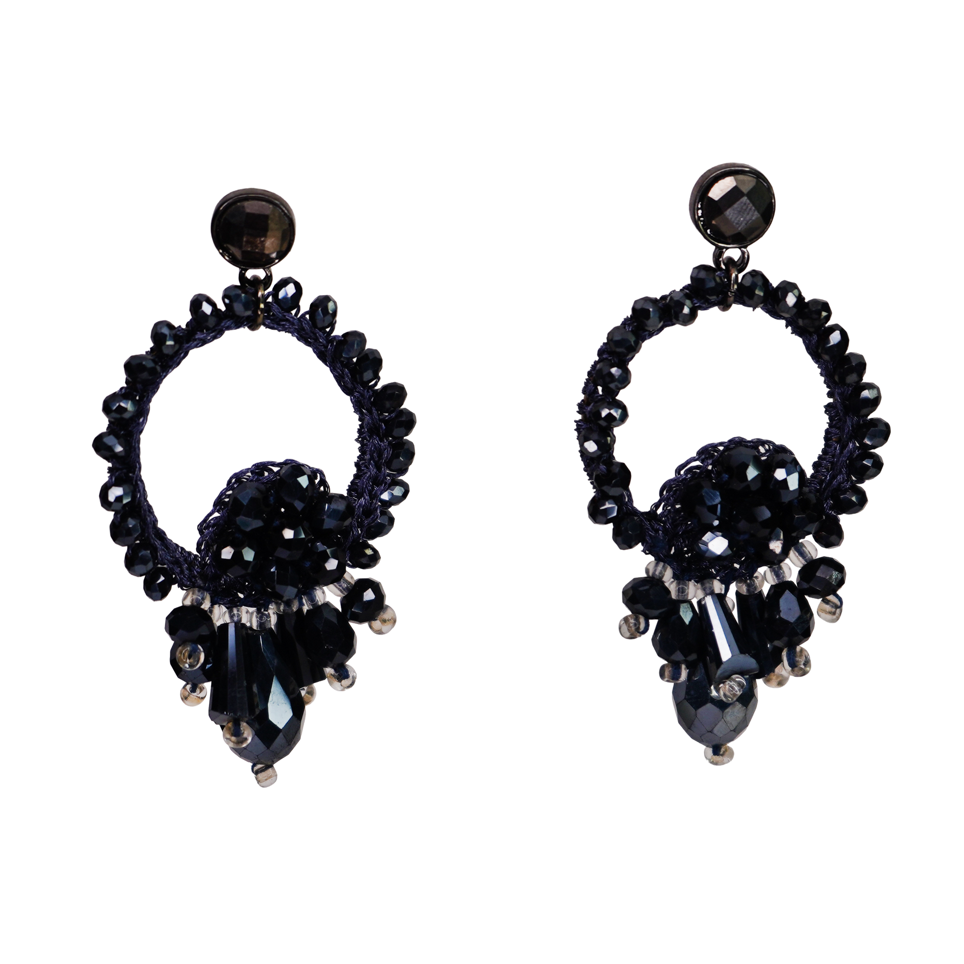 Beaded  Hoop Earring