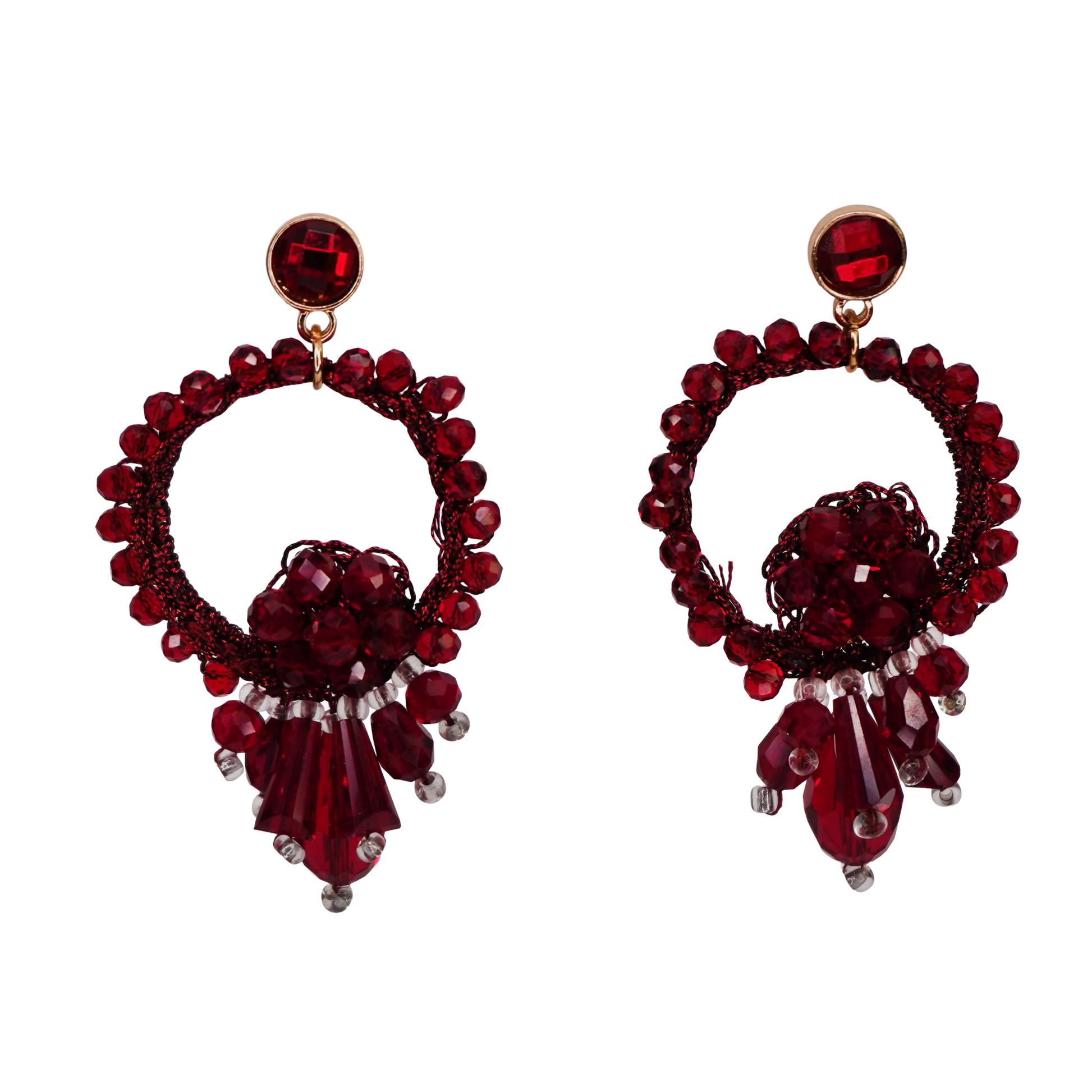 Beaded  Hoop Earring