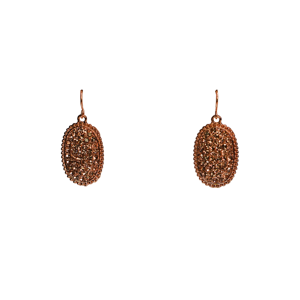 Rhinestone Oval Earring