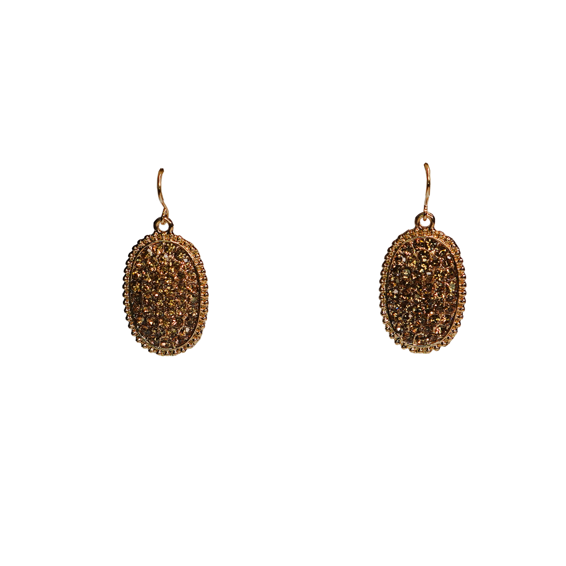 Rhinestone Oval Earring