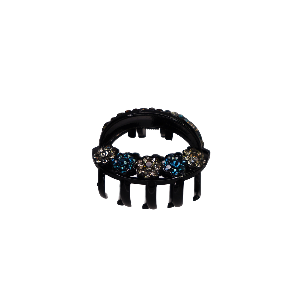 Rhinestone Flower Claw Clip