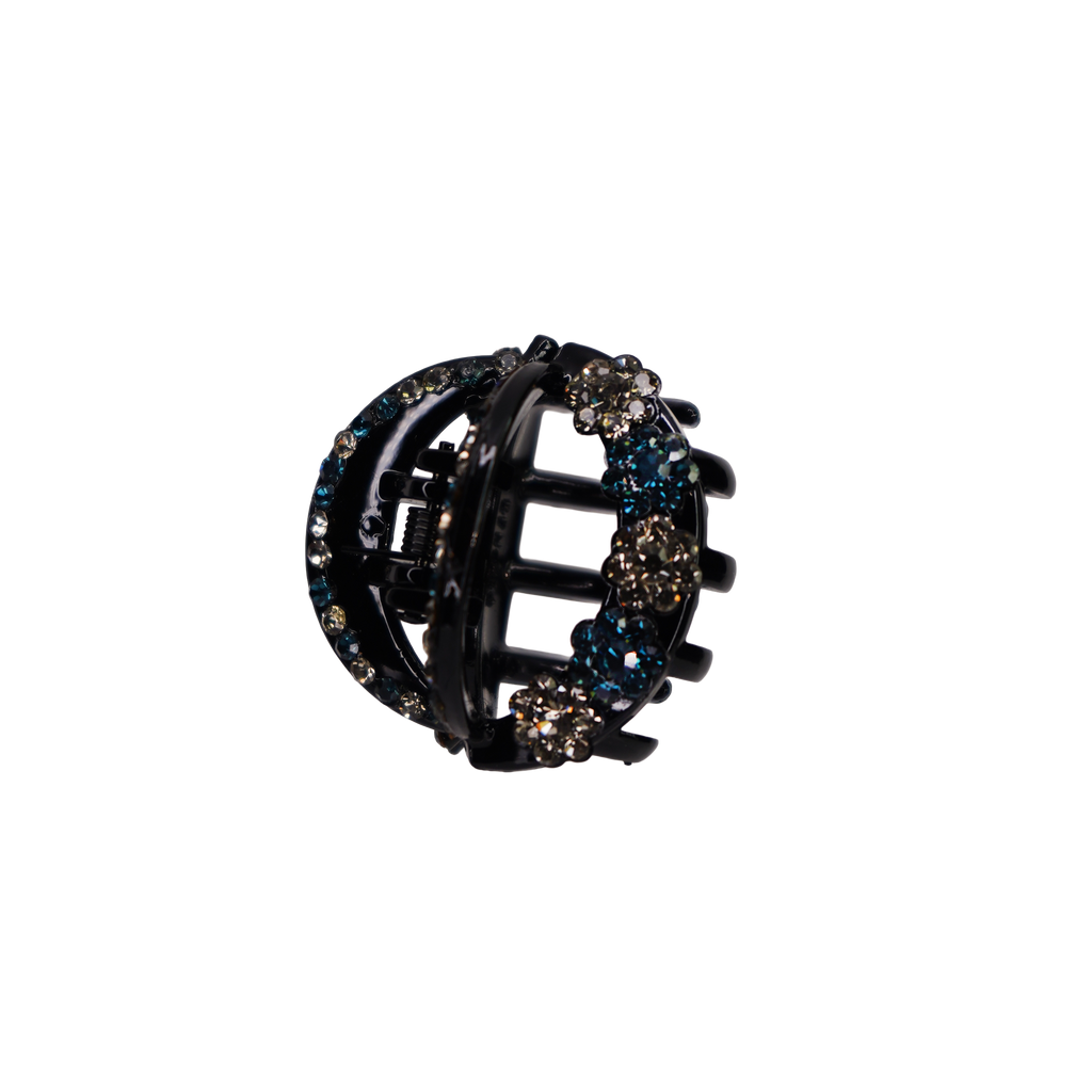 Rhinestone Flower Claw Clip