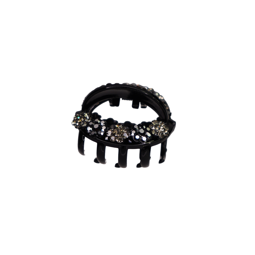 Rhinestone Flower Claw Clip