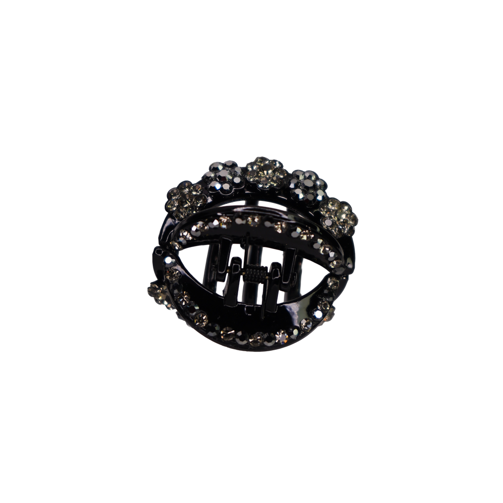 Rhinestone Flower Claw Clip