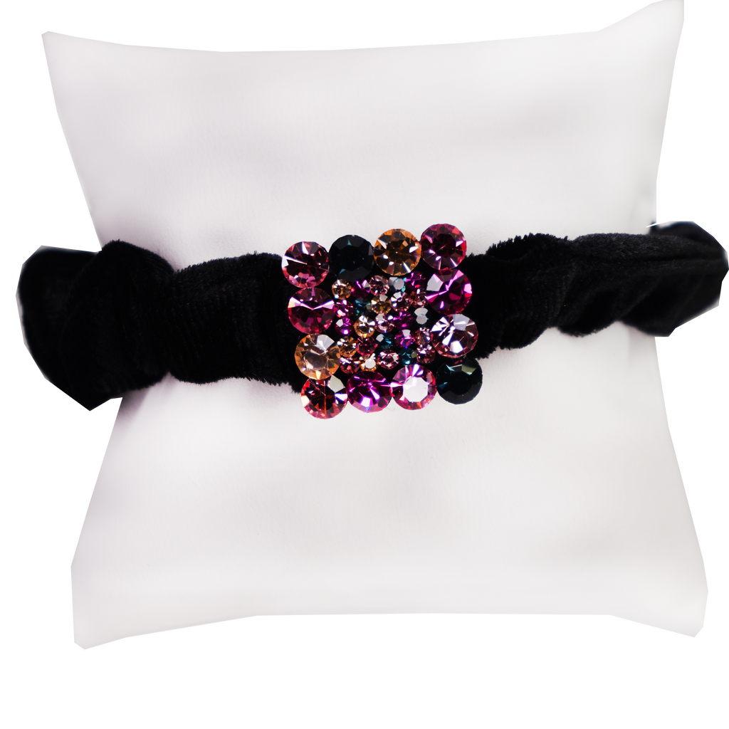 Small Rhinestone Square Scrunchie