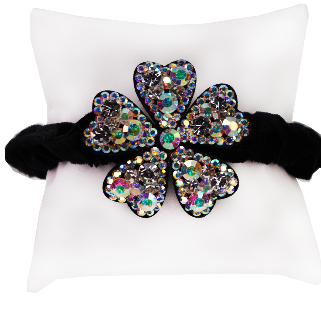 Flower Rhinestone Scrunchies