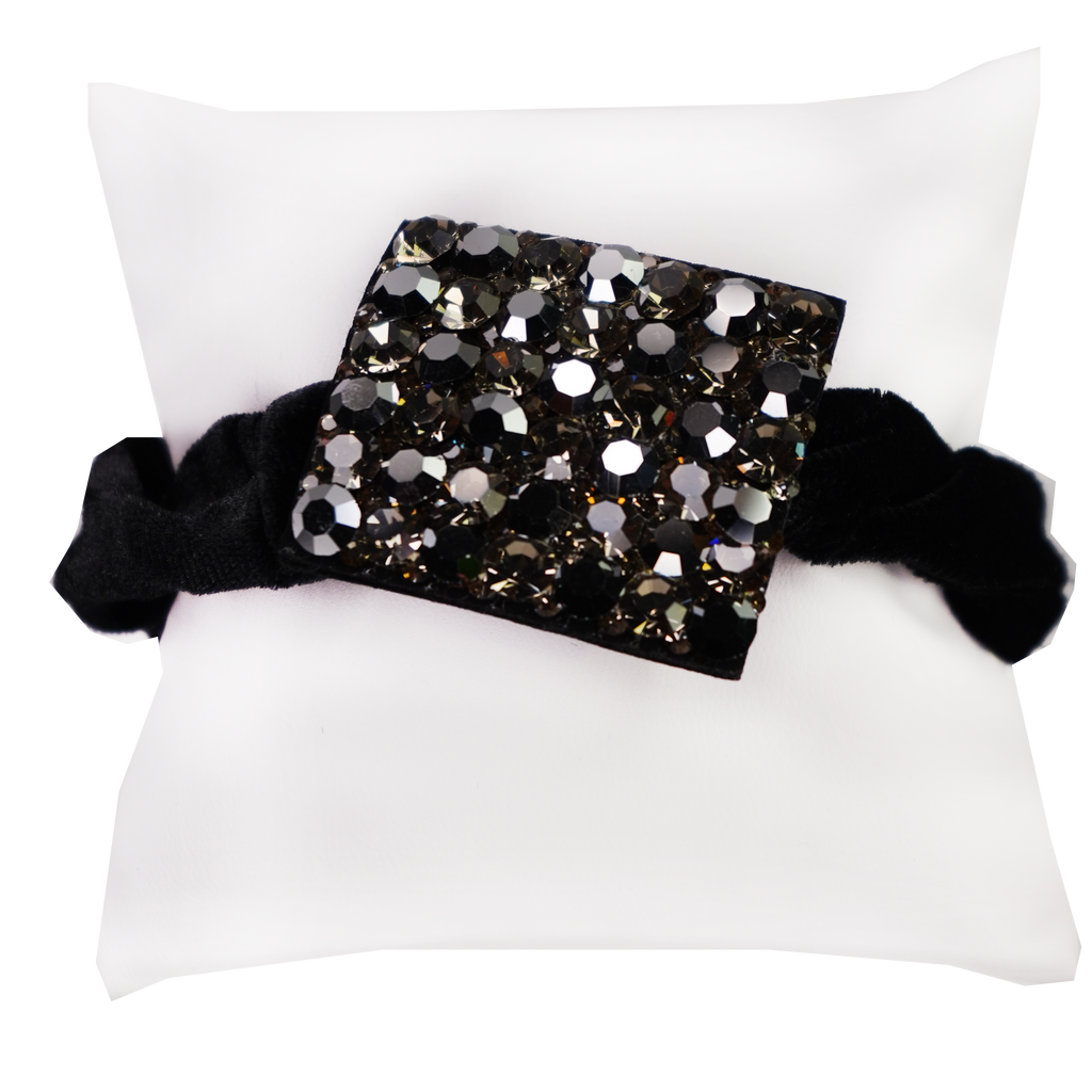 Rhinestone Square Scrunchie