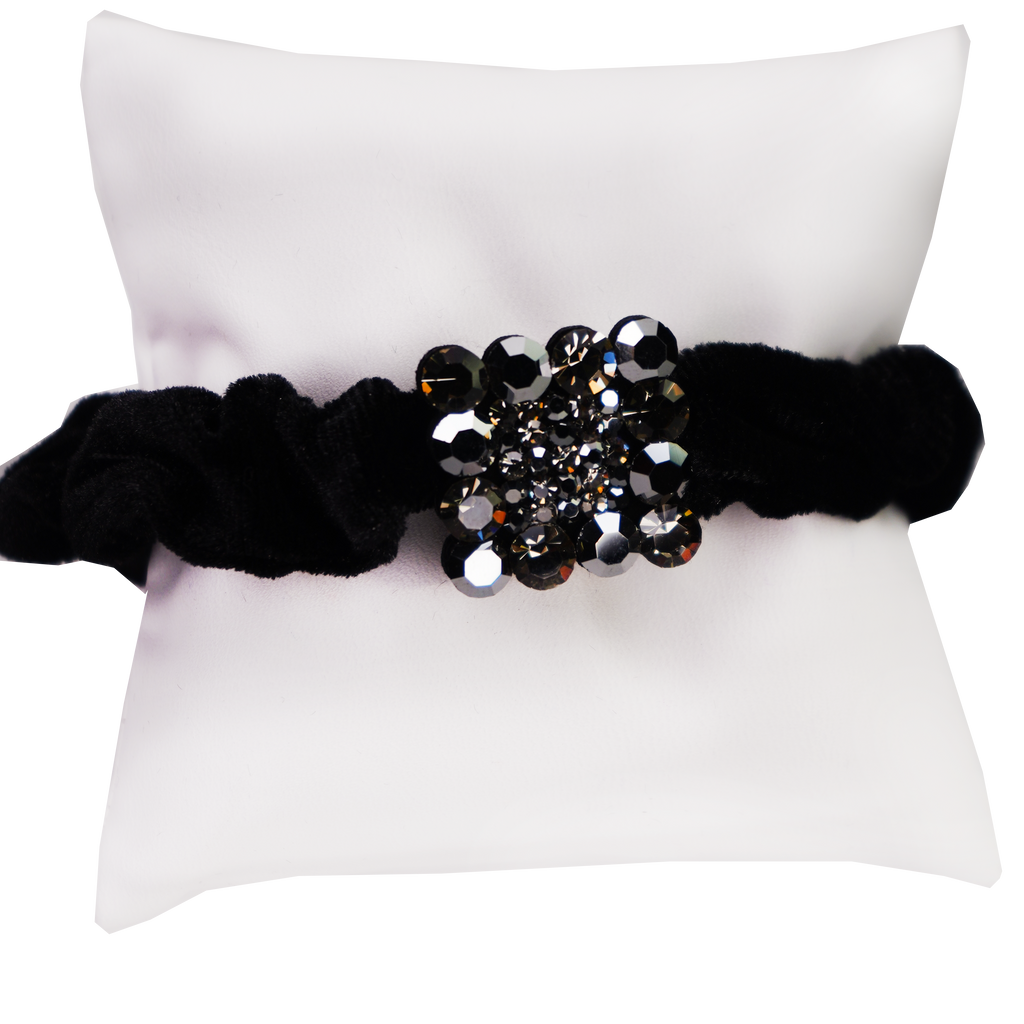 Small Rhinestone Square Scrunchie
