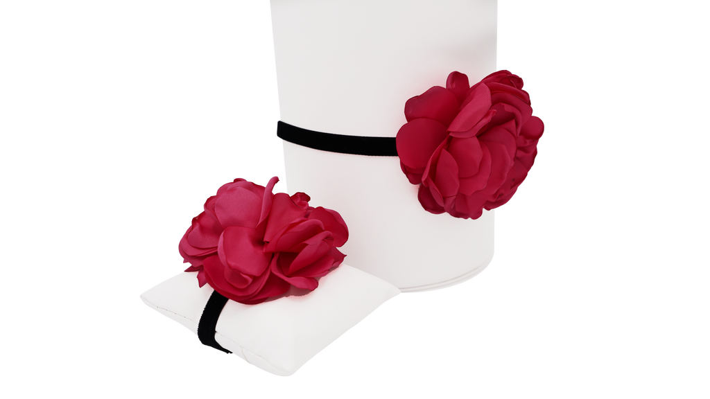 Retro Flower Choker and Bracelet