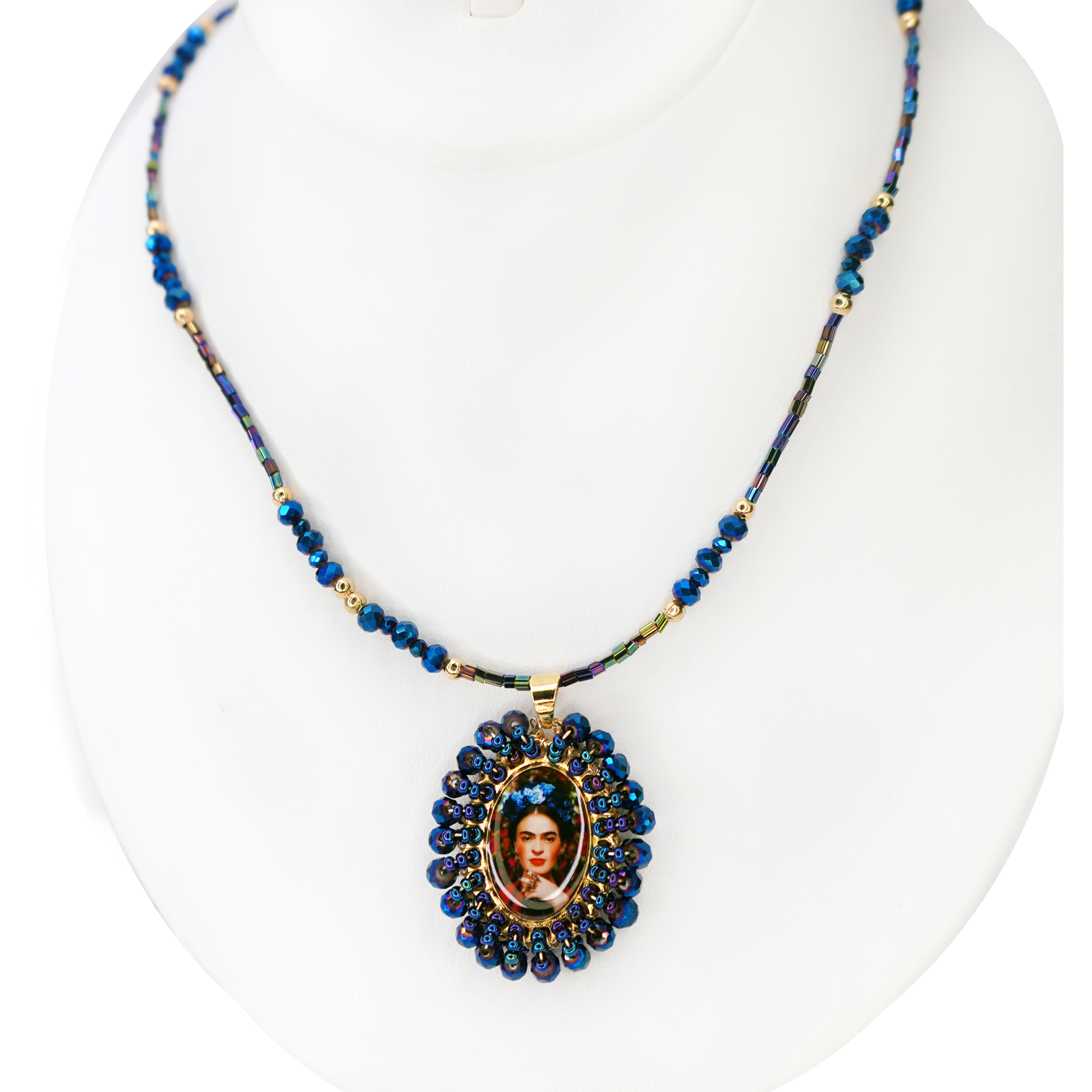 Frida Beaded Pendant Necklace