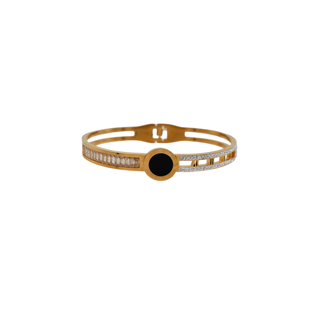 Roman Numeral Zirconia Bangle