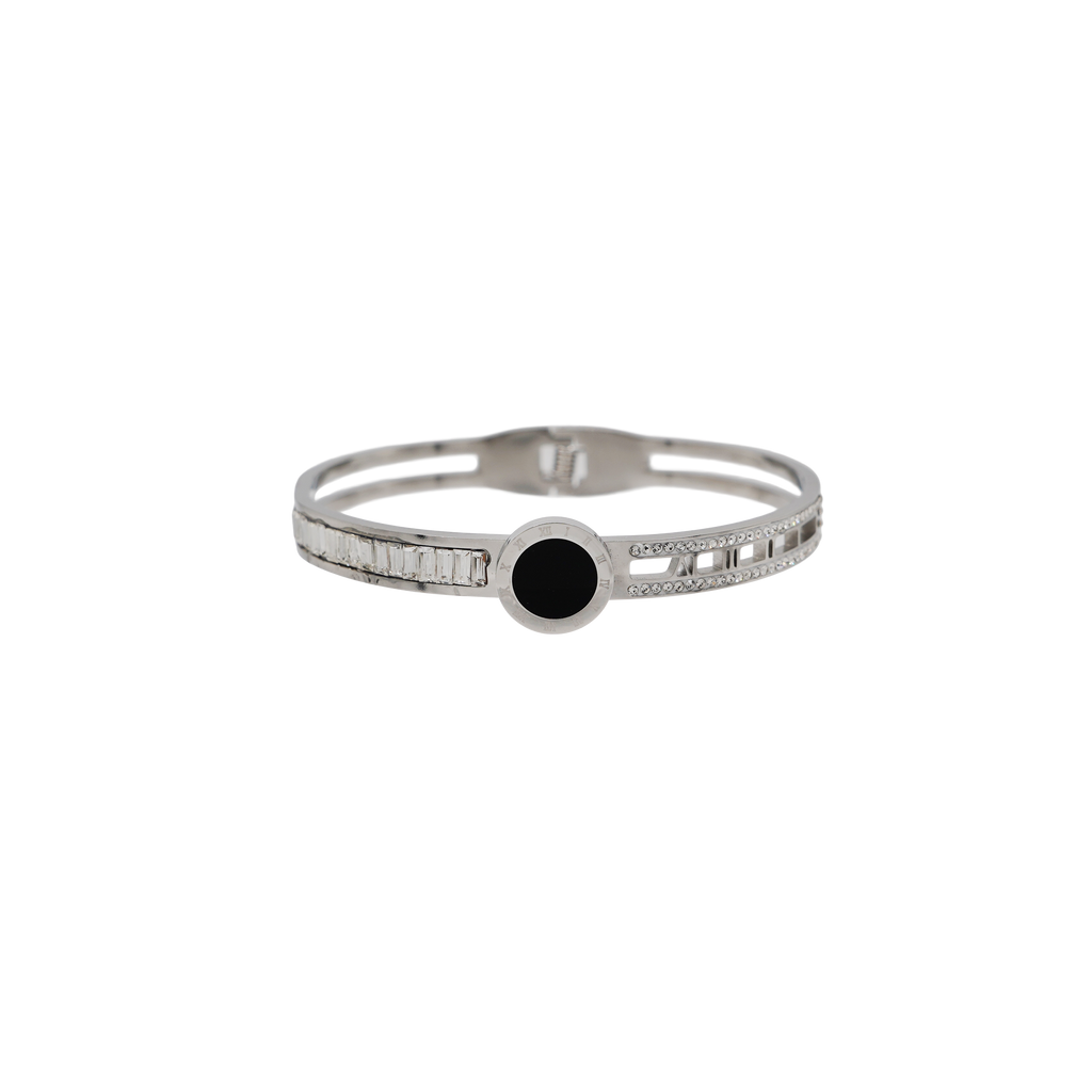 Roman Numeral Zirconia Bangle